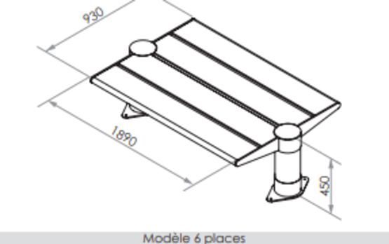  Banquette urbaine | Banquette Bios en bois et acier pour aménagements extérieurs - Banc public
