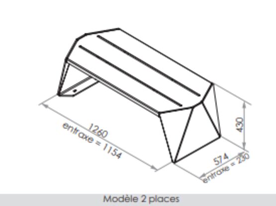  Banquette urbaine | Banquette Graph en acier avec décor personnalisable - Banc public