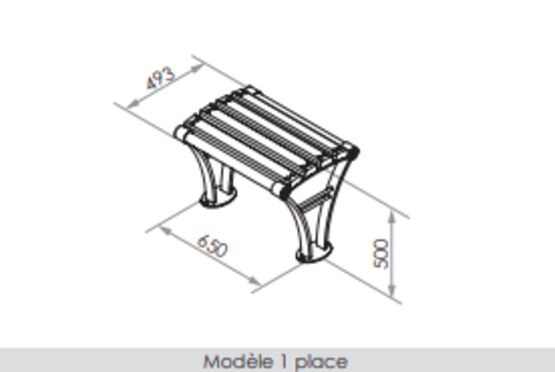  Banquette urbaine | Banquette Vallon en acier et bois - SEMCO