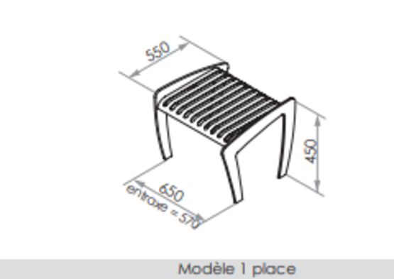  Banquette urbaine | Campus en acier thermolaqué - SEMCO