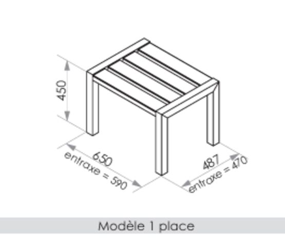 Banquette urbaine | Epure Banquette Norm en acier et bois - SEMCO