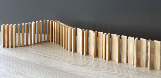 Bardage Acier imitation Bois avec revêtement à impression sélective à effet aléatoire | ONWOOD - produit présenté par ATELIERS 3S