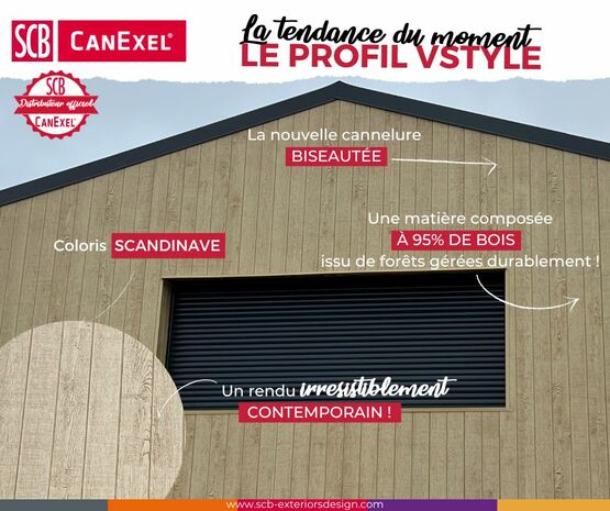  Bardage de façade en fibre de bois | CanExel VStyle - Bardage en bois composite