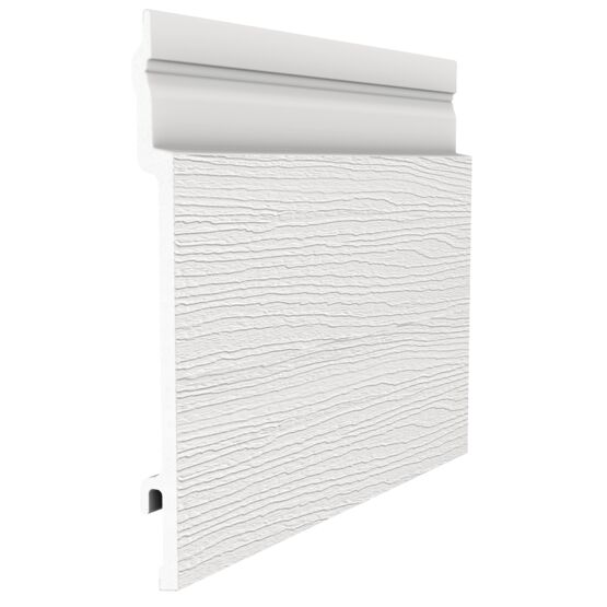 Bardage PVC | Clin vertical 167 mm gros veinage RAL 9010 Blanc en PVC cellulaire