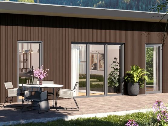  Bardage PVC Matière première 86% recyclée - Faux Claire voie - VINYLIT FASSADEN GMBH