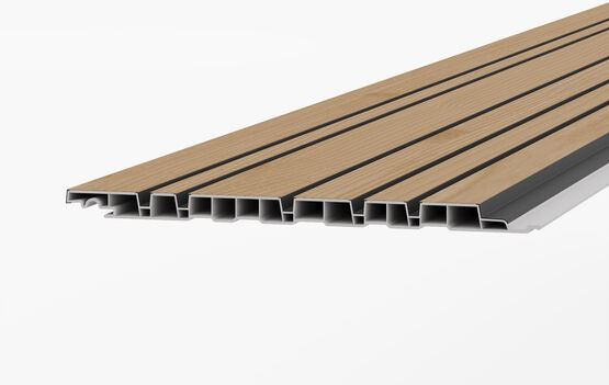  Bardage PVC Matière première 86% recyclée - Faux Claire voie asymétrique - Bardage en PVC
