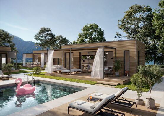 Bardage PVC Matière première 86% recyclée - Faux Claire voie asymétrique - produit présenté par VINYLIT FASSADEN GMBH