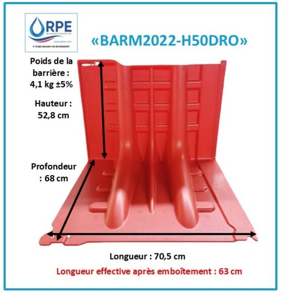  BARRAGE ANTI-INONDATION RIGIDE ET MOBILE BARM2022 - Protection anti-inondation