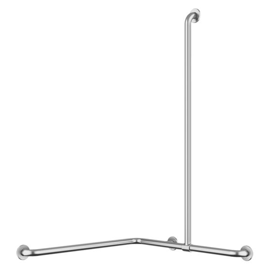 Barre de douche d'angle avec remontée coulissante en inox brillant | Réf. 5481P - DELABIE