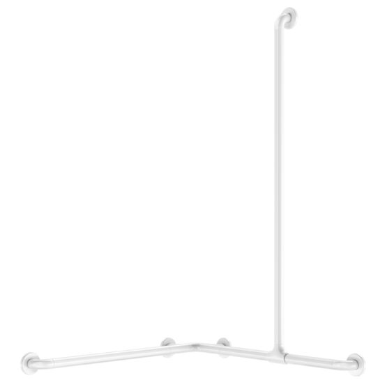 Barre de douche d'angle avec remontée coulissante en inox brillant | Réf. 5481P - Barre d'appui et accessoires PMR