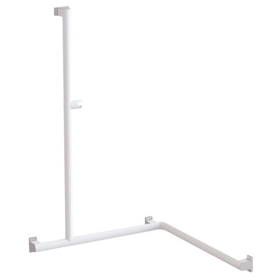 Barre de douche d'angle Pellet en aluminium modulable en T ou en L