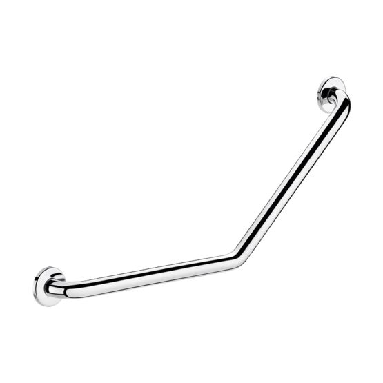 Barre de maintien coudée 135° en inox brillant, 400 x 400 mm | Réf. 5081P2