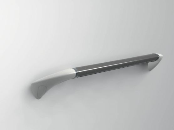 Barre de maintien coudée blanche 135° (400x400mm) | PREMIUM - produit présenté par KING D'EAU