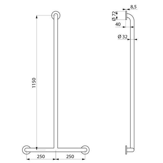  Barre de maintien pour PMR | Réf. 5440P2 / 5440N / 5440S / 5441P2 / 5441N / 5441S - DELABIE