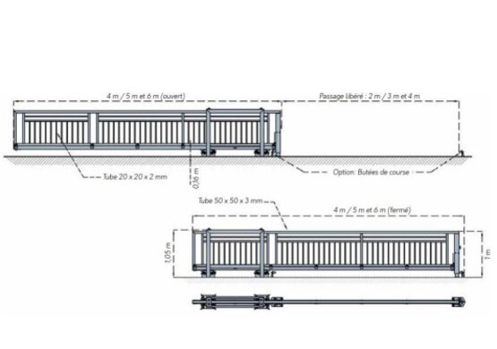  Barrière coulissante | Barrière autoportée coulissante en acier - SEMCO