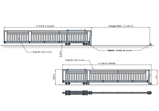 Barrière coulissante | Barrière autoportée coulissante en acier - produit présenté par SEMCO
