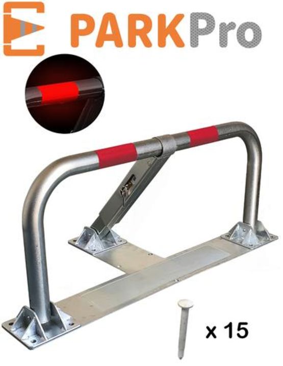 Barrière de parking rabattable PARKPRO spécial enrobé à cylindre européen | BPA50CYD - produit présenté par EQUIPEMENTECH