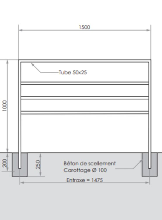  Barrière de voirie | Barrière Artimon en acier inoxydable 304L - SEMCO