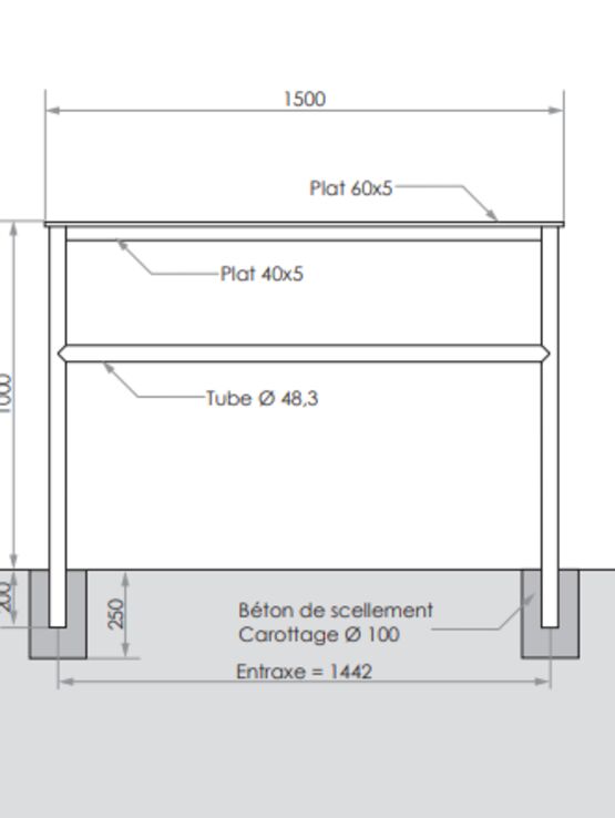  Barrière de voirie | Barrière Goélette en acier inoxydable 304 L - Barrières de ville