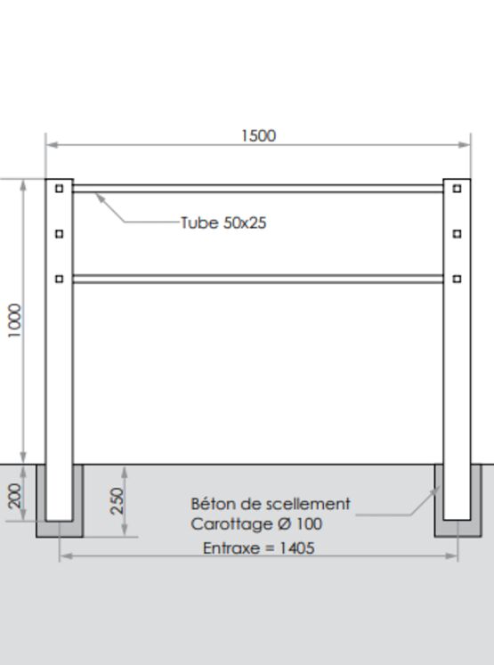  Barrière de voirie | Barrière Kub en acier découpé laser - SEMCO