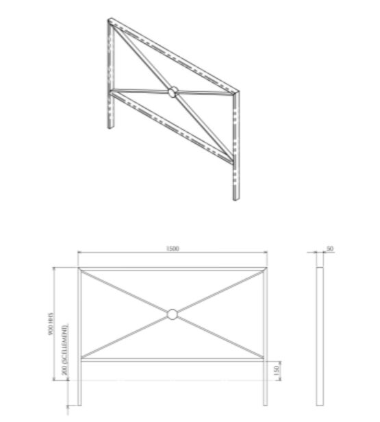  Barrière de voirie en acier pour aménagement urbain | Croix Métropole de Grenoble Néomob  - Barrières de ville