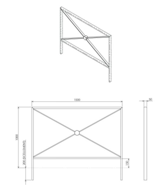 Barrière de voirie en acier pour aménagement urbain | Croix Métropole de Grenoble Néomob  - produit présenté par SEMCO