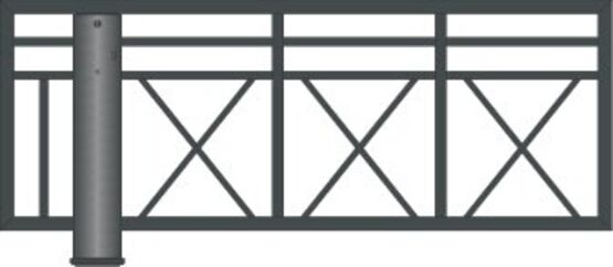Barrière pivotante | Barrière courte à clé prisonnière en acier - produit présenté par SEMCO