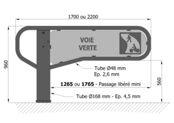  Barrière pivotante | Barrière courte Reverso à clé prisonnière - SEMCO