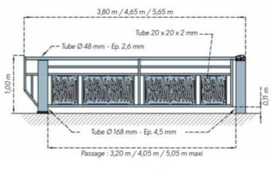  Barrière pivotante | Grande largeur à volet de condamnation pour contrôle d’accès sécurisé - Barrières de sécurité mobiles manuelles ou automatiques
