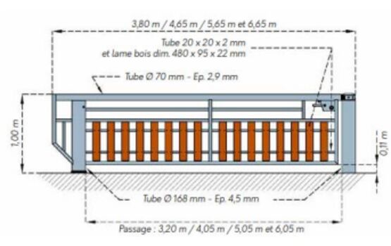 Barrière pivotante | Grande largeur renforcée à loquet pour contrôle d’accès - produit présenté par SEMCO