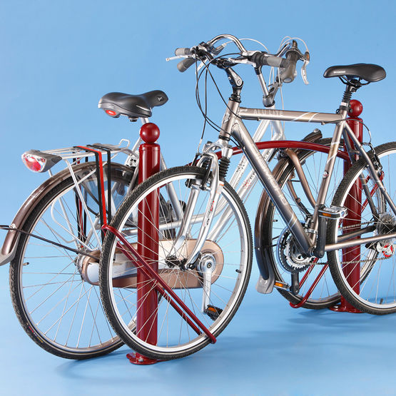  Barrière range vélos Carthagène zingué rouge - NORMEQUIP