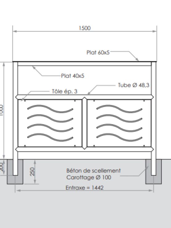  Barrière sécurisée | Barrière sécurisée Goélette en acier inoxydable pour mobilier urbain - SEMCO