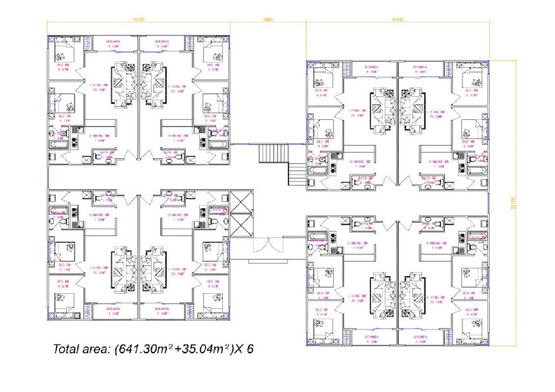  Bâtiment collectif R+5 en kit prêt à monter – 4058 m² | BATI-FABLAB - BATI-FABLAB 