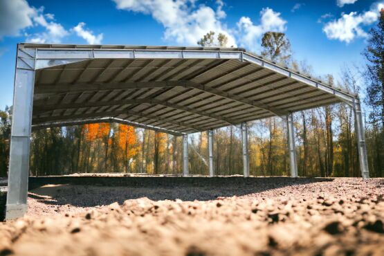 Bâtiment de stockage 500m² 20.60x24x5 m avec chéneaux et régulateur 