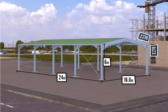  BÂTIMENT DE STOCKAGE GRANDE HAUTEUR - 400M² 16,6X24X6M - BATIMENTSMOINSCHERS.COM/ C2I COMMERCE SARL