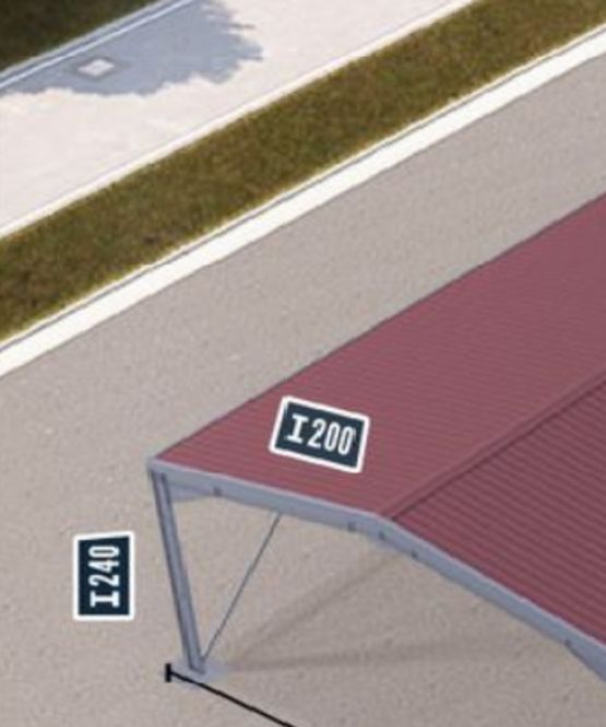 Bâtiment en kit renforcé 300m² 12,6x24x6m