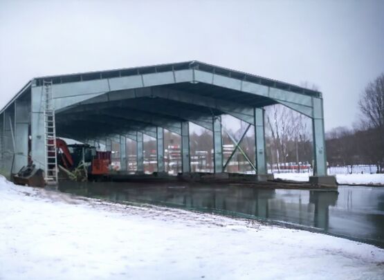  BÂTIMENT GALVANISÉ IMPLANTATION ZONE VENTEUSE (JUSQU&#039;À 192KM/H) - 430M² - 8,90X48X5M - Bâtiments préfabriqués pour le stockage