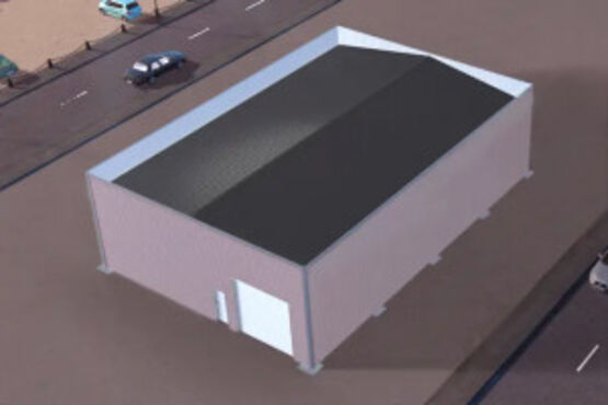 Bâtiment industriel avec acrotère 400m² - produit présenté par BATIMENTSMOINSCHERSCOM/ C2I COMMERCE SARL