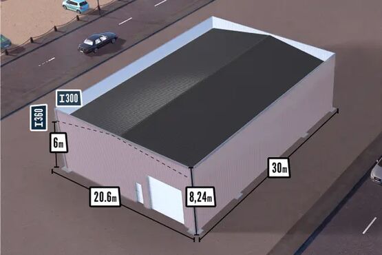  Bâtiment industriel fermé et isolé avec acrotère de 620m² - BATIMENTSMOINSCHERSCOM/ C2I COMMERCE SARL