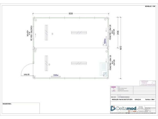  Bâtiment modulaire d&#039;occasion de 30 m² pour Salle de pause | Réfectoire - Autres constructions modulaires préfabriqués