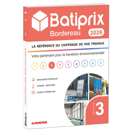 BATIPRIX BORDEREAU 2026 - LA REFERENCE DU MARCHE - DISPONIBLE EN PRECOMMANDE ! - produit présenté par BATIPRIX