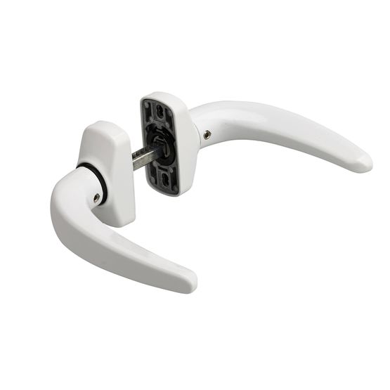 Bequille double carré 8 mm blanc