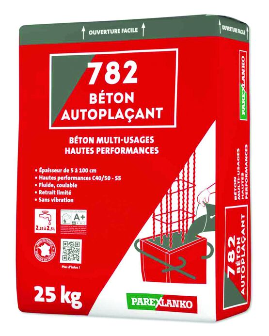 Béton fluide autoplaçant en sac prêt à l'emploi | 782 Béton Autoplaçant