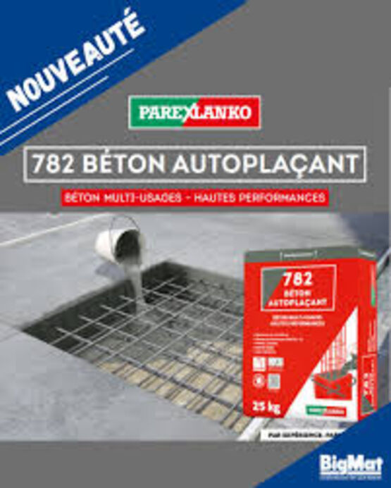  Béton fluide autoplaçant en sac prêt à l'emploi | 782 Béton Autoplaçant - PAREXLANKO (GROUPE SIKA)