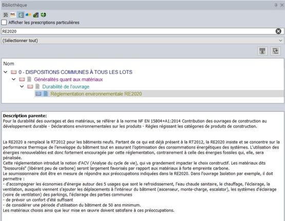 Bibliothèque de généralités, normes, prestations et prix  | CCTP &#039;&#039;Clauses Construction&#039;&#039; - SOC INFORMATIQUE