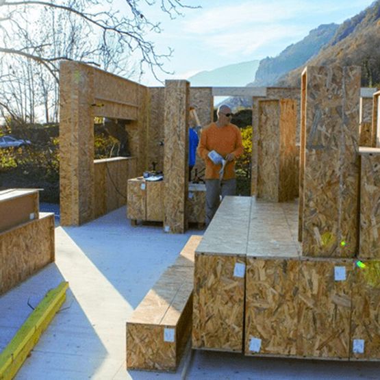 Bloc autoportant isolé pour construction bois modulaire haute performance | Blokiwood - produit présenté par DOM'INNOV