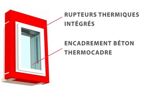  Bloc baie béton armé monobloc pour l’isolation par l’extérieur | THERMOCADRE - COMPOBAIE SOLUTIONS