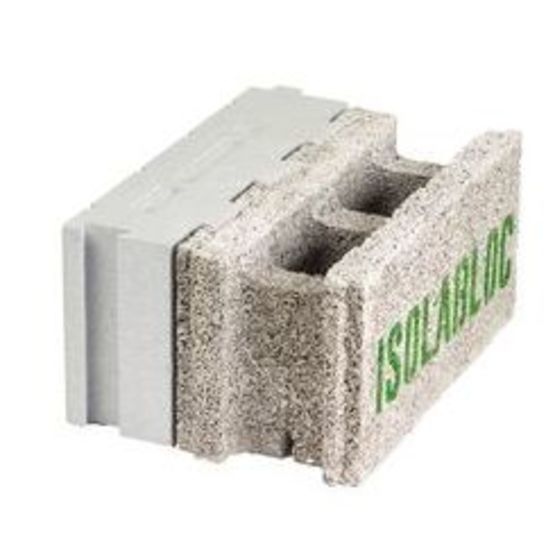  Bloc de coffrage isolant en béton bois/ciment à isolation extérieure associée | ISOLABLOC - Bloc à bancher