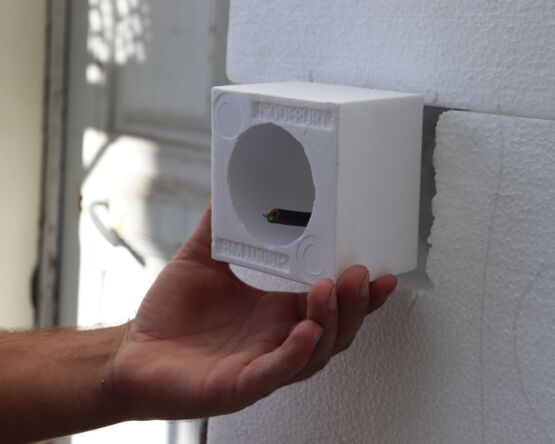  Bloc de montage électrique pour encastrement en ITE | ISODEP011 -  ITE-SHOP