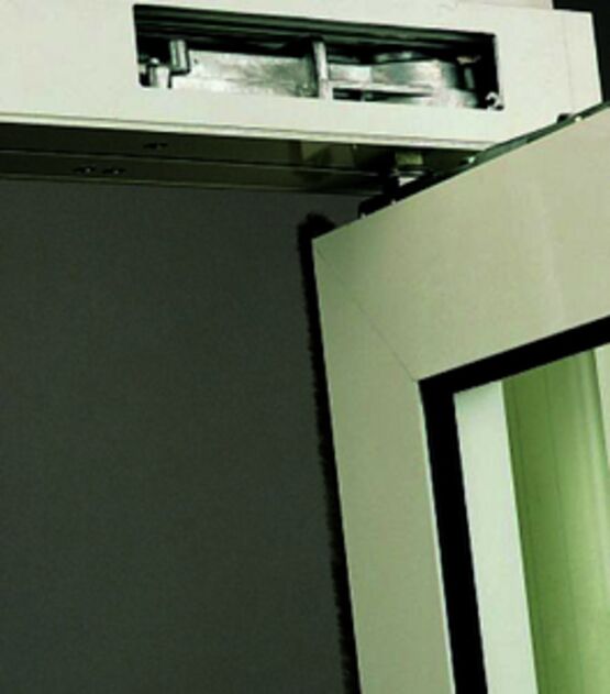 Bloc-porte à pivot linteau motorisé pour circulation en milieu hospitalier | D.A.S. Pivot Linteau Motorisé - MALERBA